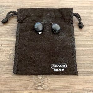 Coach clip on stud earrings